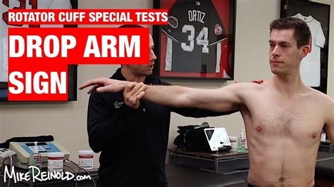 drop arm rotator cuff injury test|drop arm test shoulder positive.